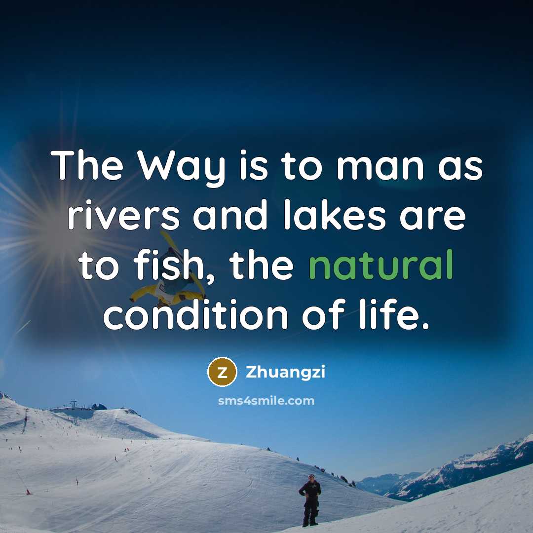 “The Way is to man as rivers and lakes are…” quote by Zhuangzi