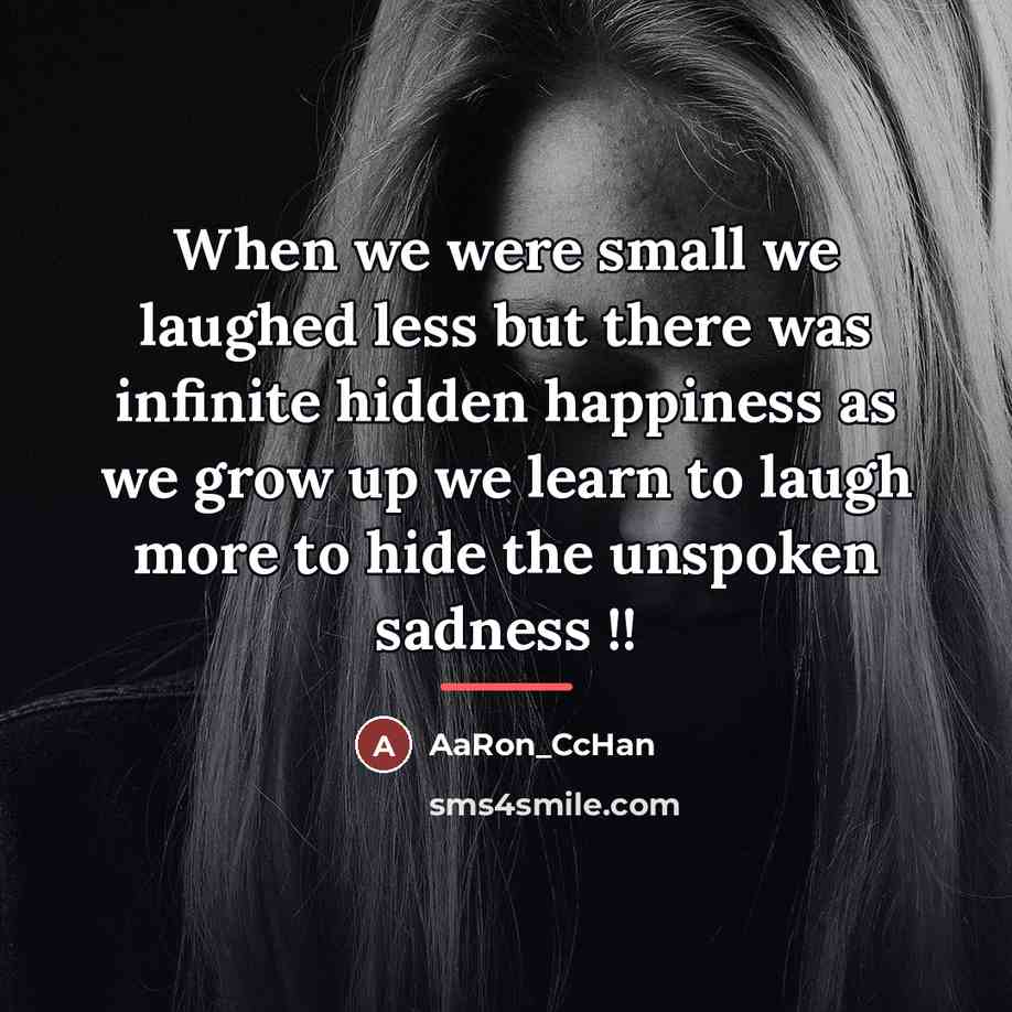 “When we were small we laughed less but there was…” quote by AaRon_CcHan