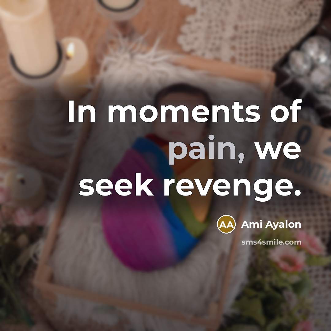 “In moments of pain, we seek revenge.…” quote by Ami Ayalon