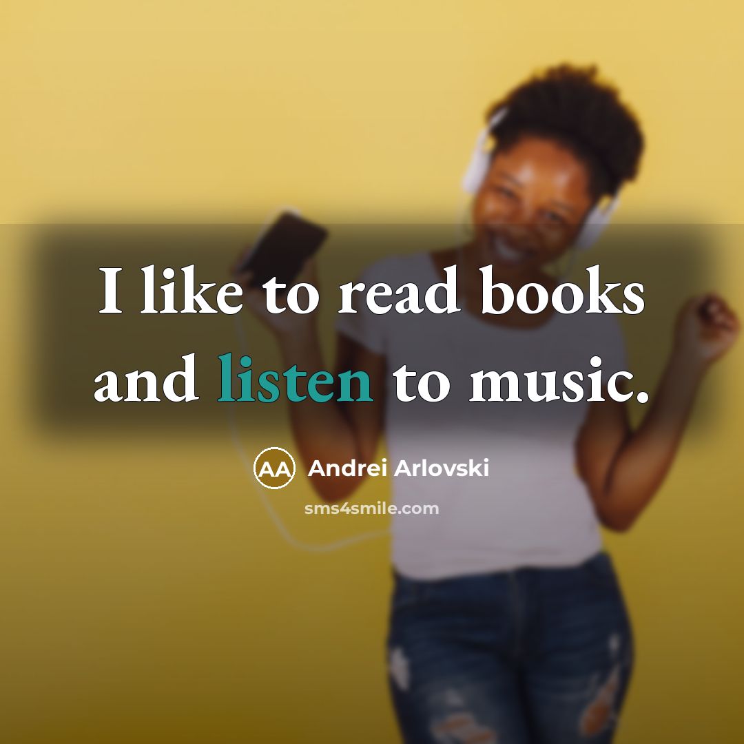 “I like to read books and listen to music.…” quote by Andrei Arlovski