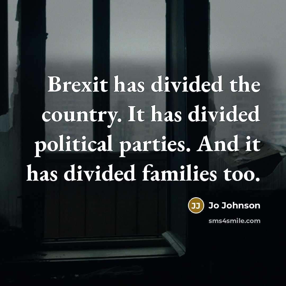 “Brexit has divided the country. It has divided political parties.…” quote by Jo Johnson