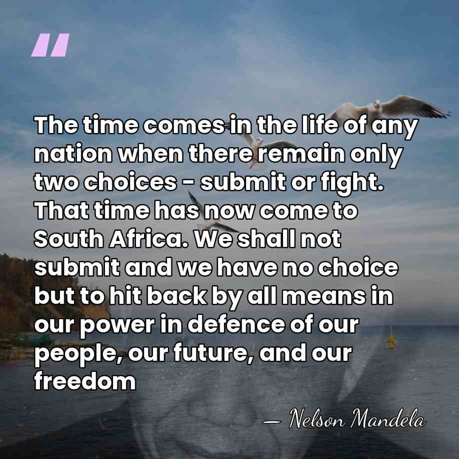 The time comes in the life of any nation when there remain&hellip; - Nelson Mandela