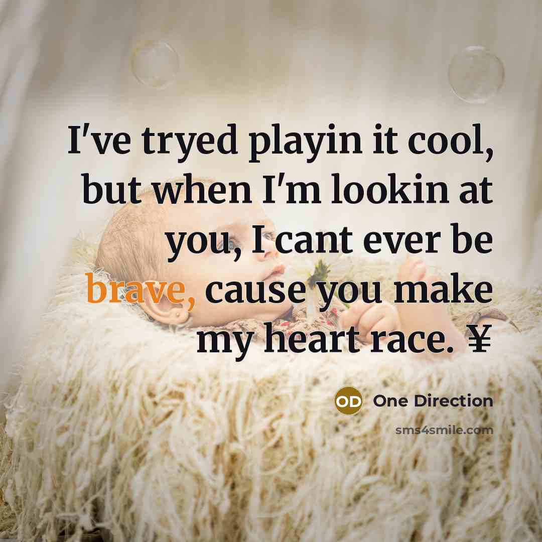 “I've tryed playin it cool, but when I'm lookin at…” quote by One Direction