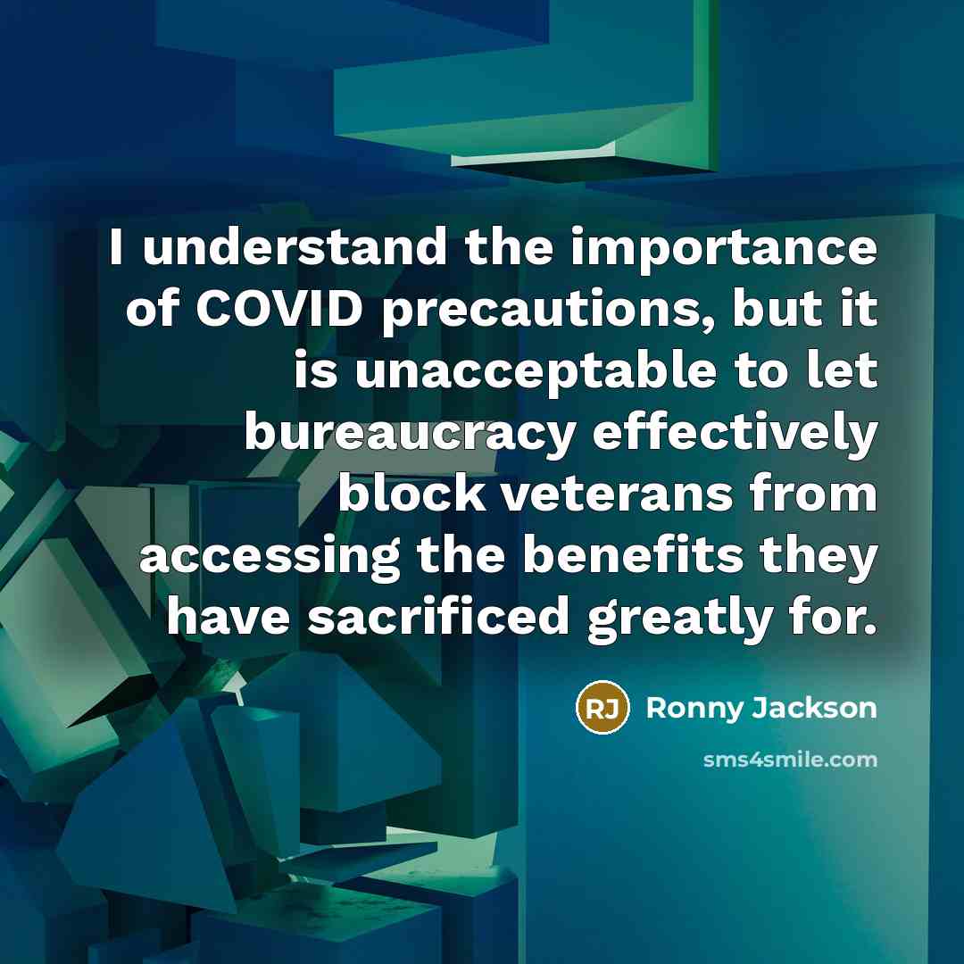 “I understand the importance of COVID precautions, but it is…” quote by Ronny Jackson