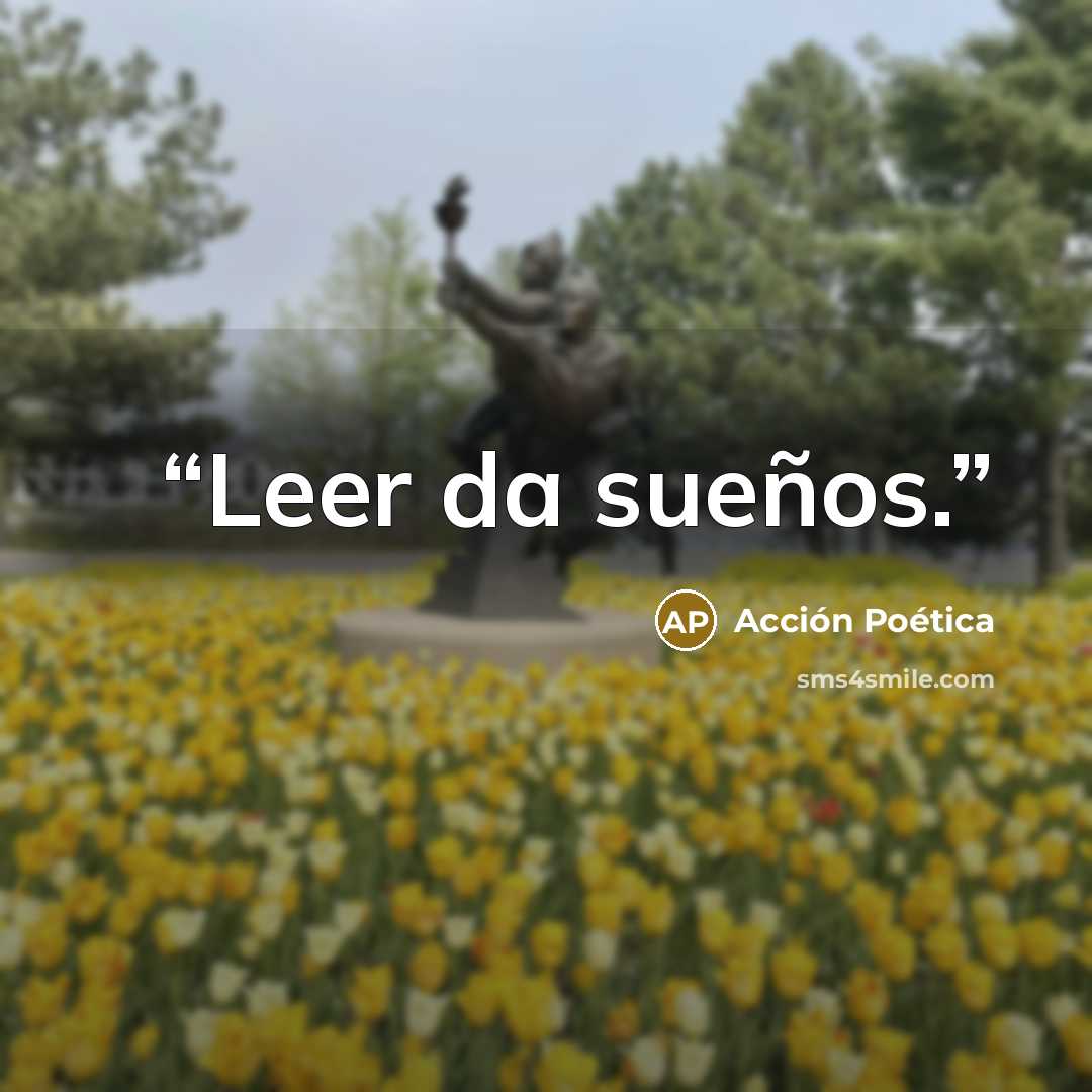 “Leer da sueños.” quote by Acción Poética