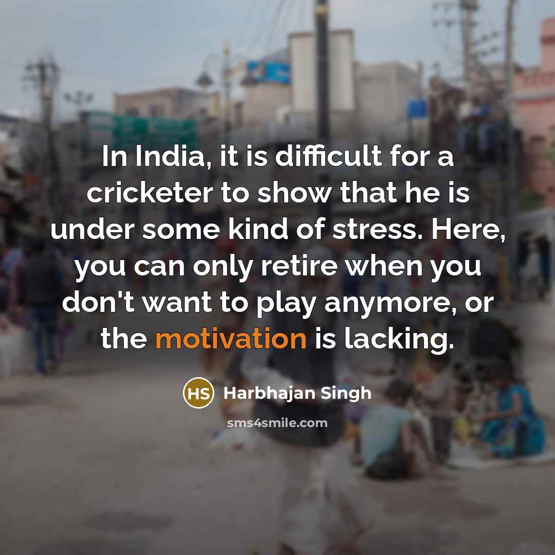 “In India, it is difficult for a cricketer to show…” quote by Harbhajan Singh