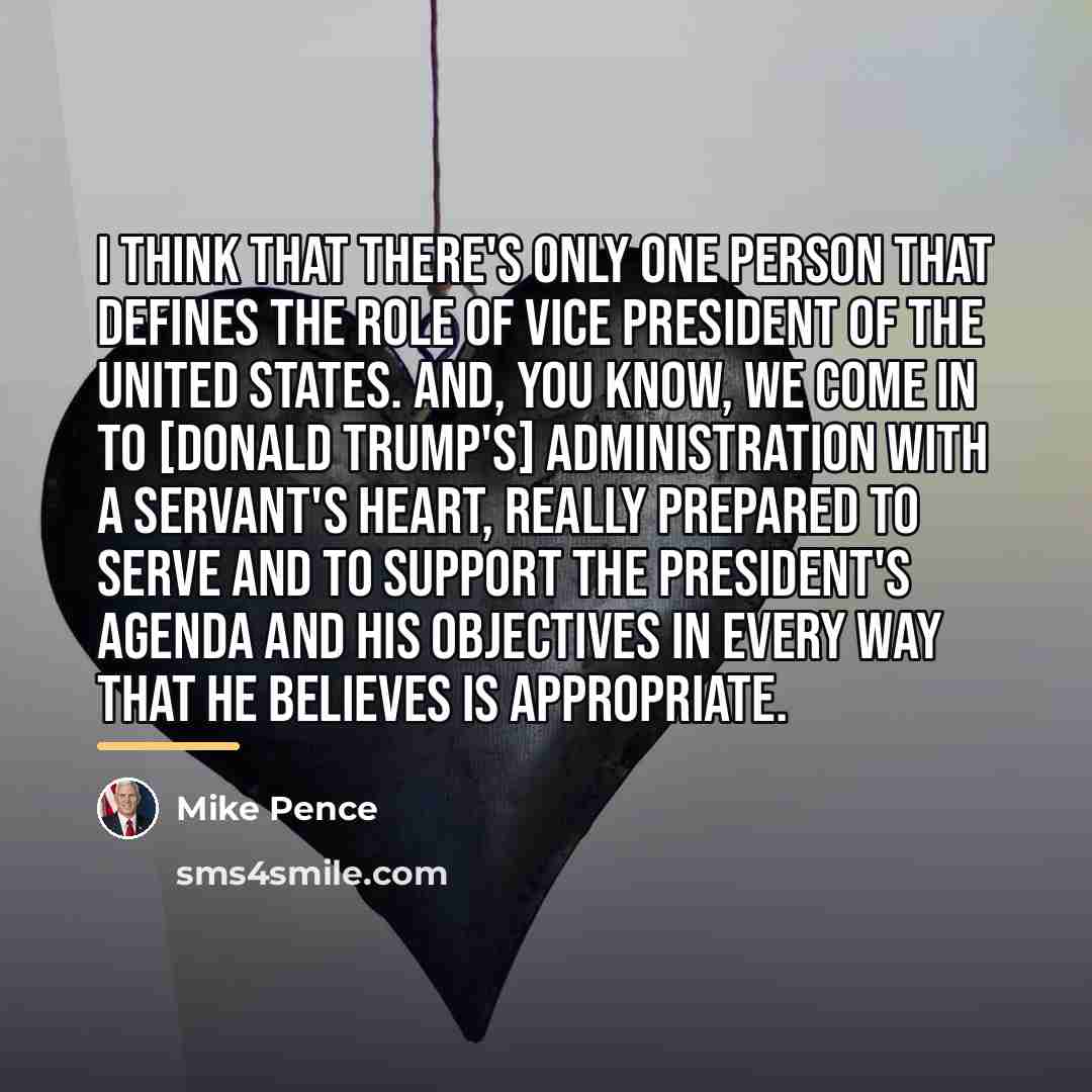 “I think that there's only one person that defines the…” quote by Mike Pence