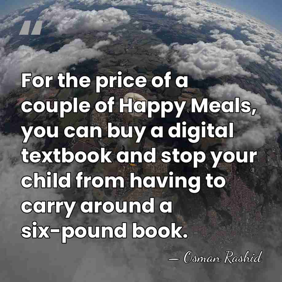 For the price of a couple of Happy Meals, you can buy&hellip; - Osman Rashid