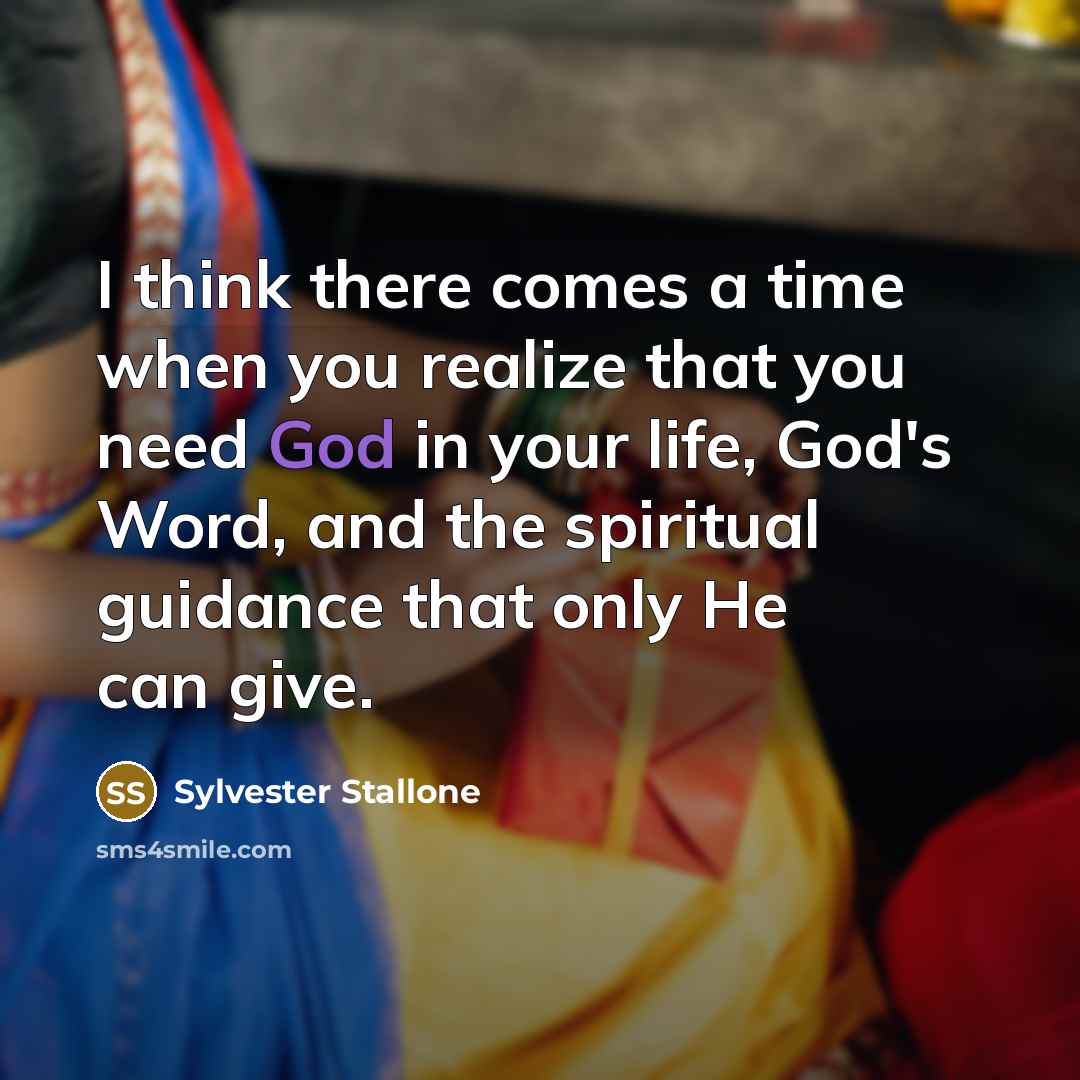 “I think there comes a time when you realize that…” quote by Sylvester Stallone