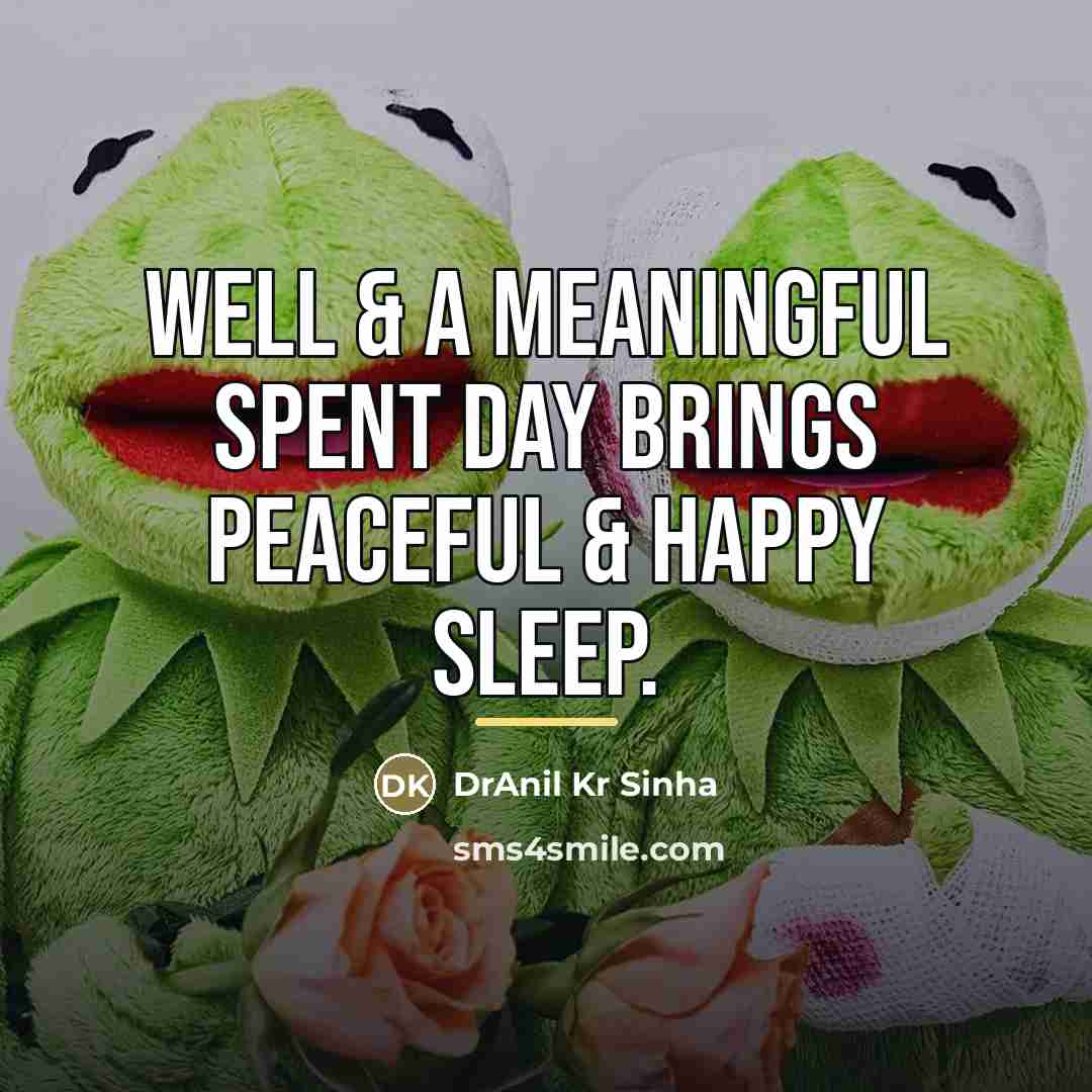 “Well & a meaningful spent day brings peaceful & happy…” quote by DrAnil Kr Sinha