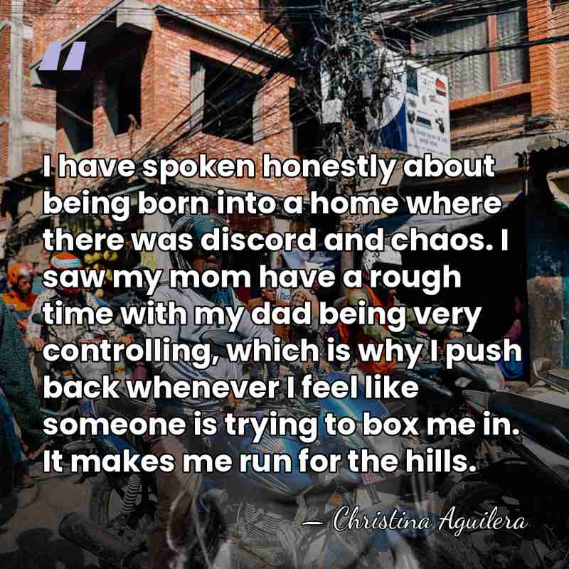 I have spoken honestly about being born into a home where there&hellip; - Christina Aguilera