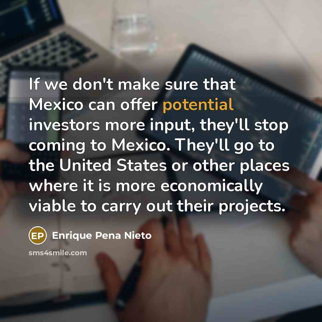 “If we don't make sure that Mexico can offer potential…” quote by Enrique Pena Nieto