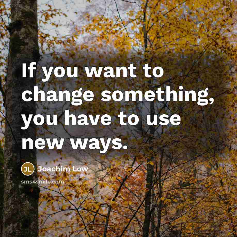 “If you want to change something, you have to use…” quote by Joachim Low