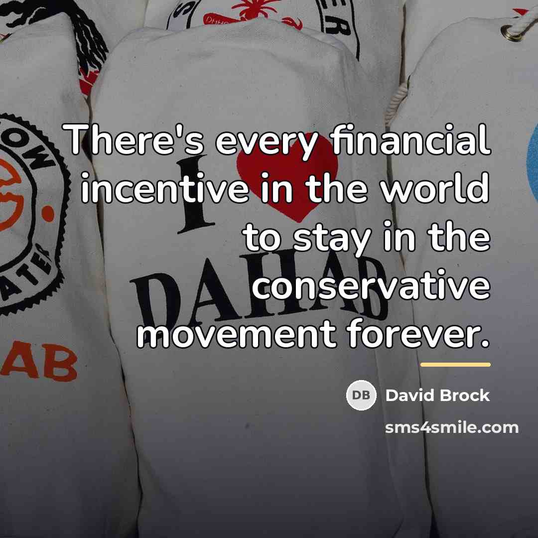 “There's every financial incentive in the world to stay in…” quote by David Brock