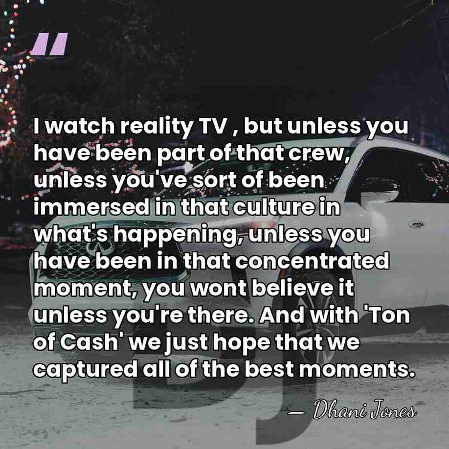 I watch reality TV , but unless you have been part of&hellip; - Dhani Jones