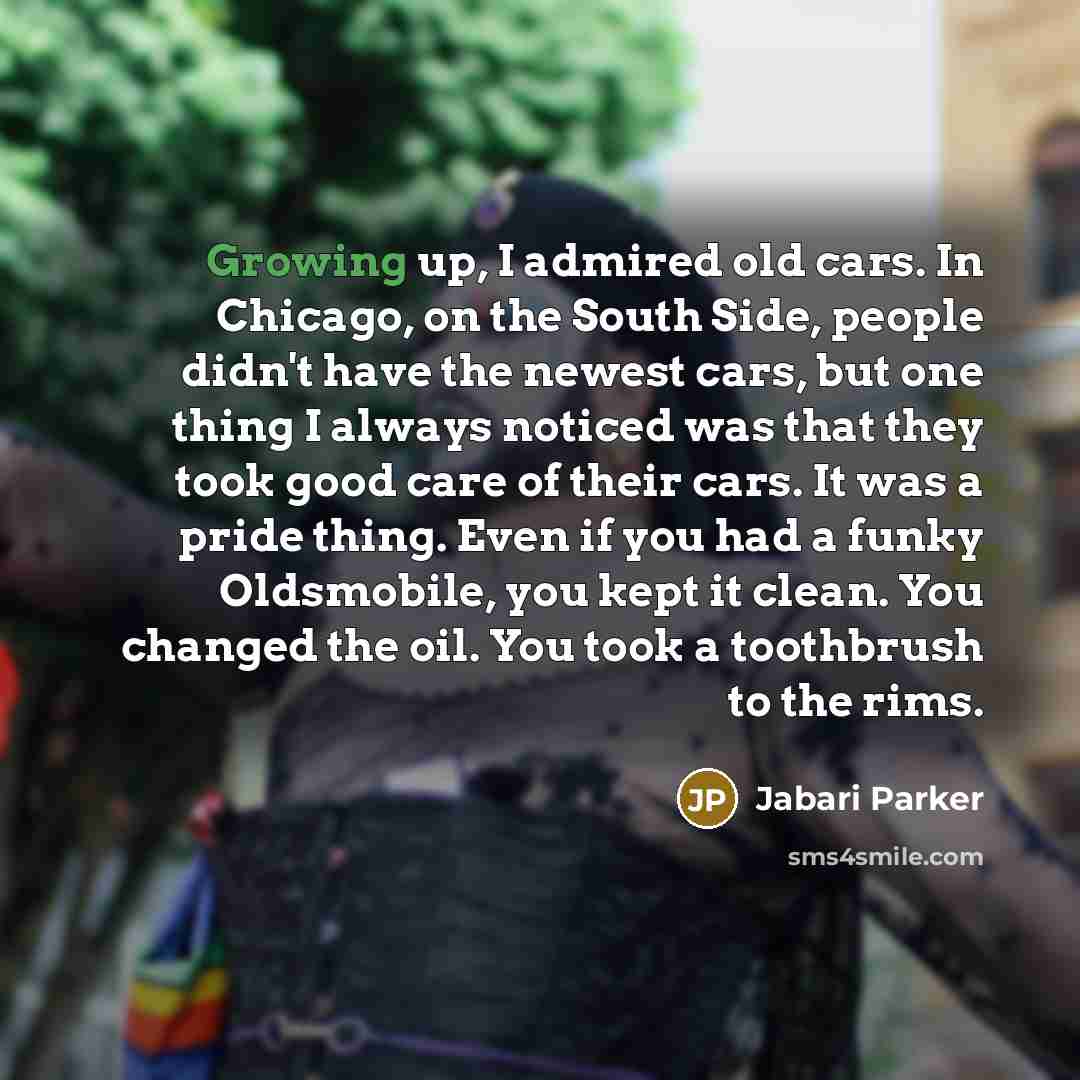 “Growing up, I admired old cars. In Chicago, on the…” quote by Jabari Parker