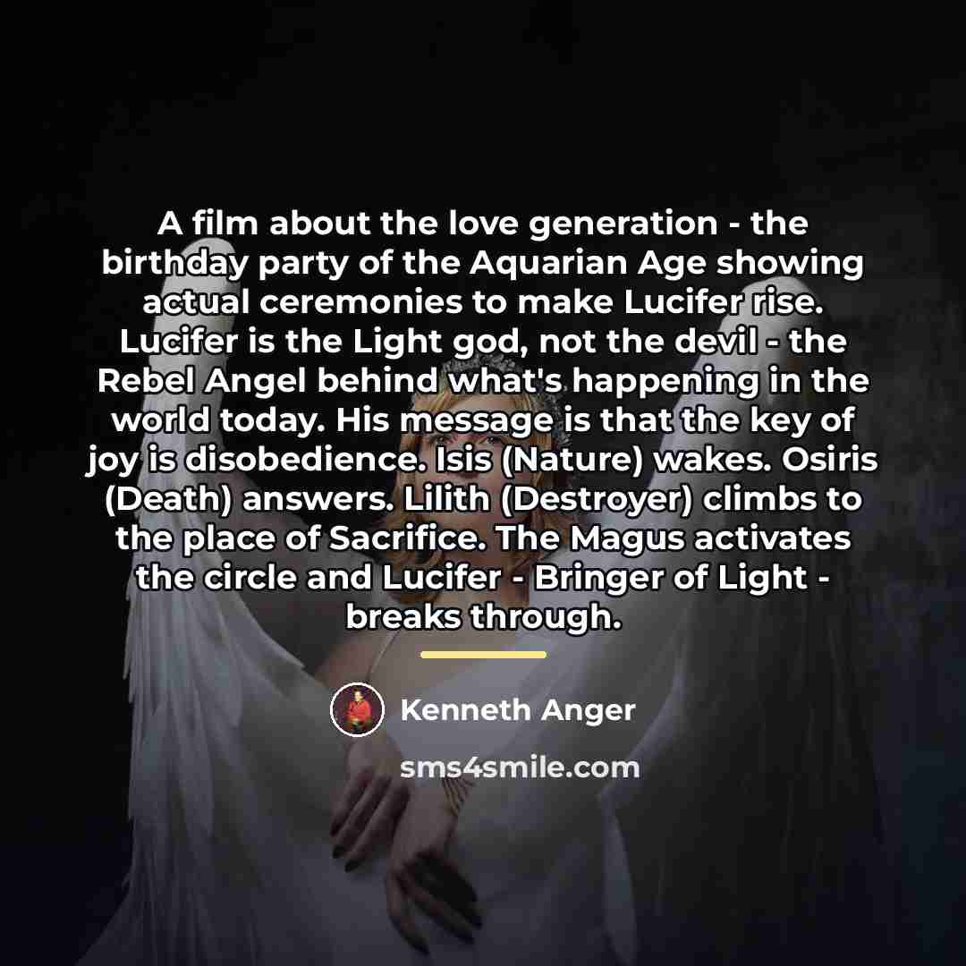 “A film about the love generation - the birthday party…” quote by Kenneth Anger