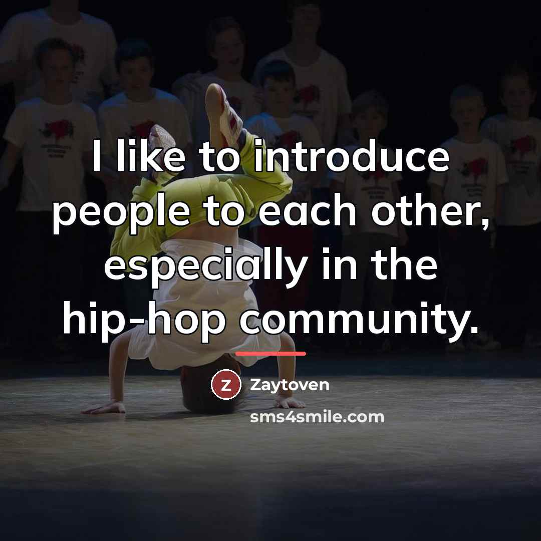 “I like to introduce people to each other, especially in…” quote by Zaytoven