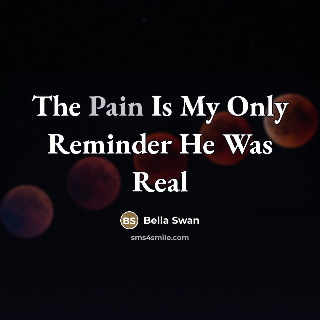 “The Pain Is My Only Reminder He Was Real…” quote by Bella Swan