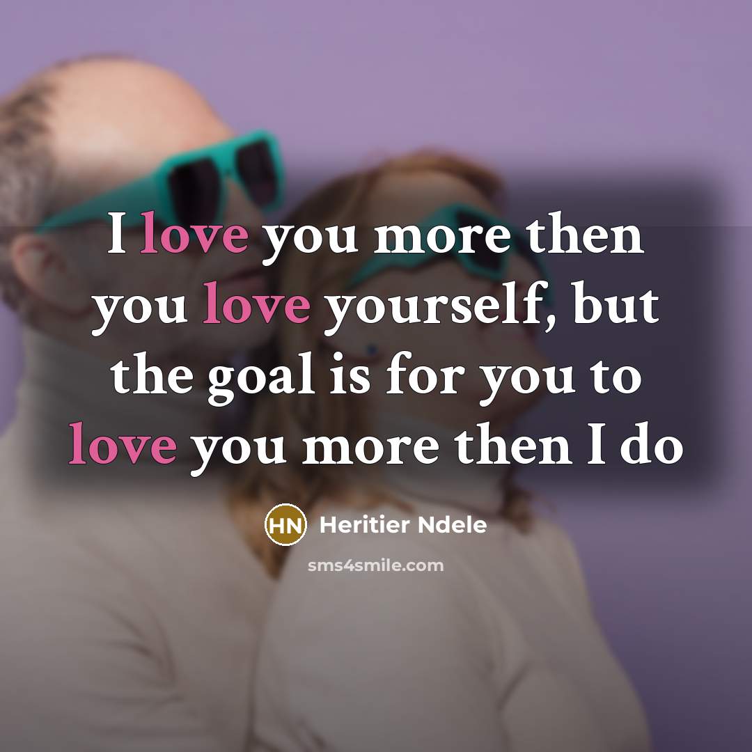 “I love you more then you love yourself, but the…” quote by Heritier Ndele