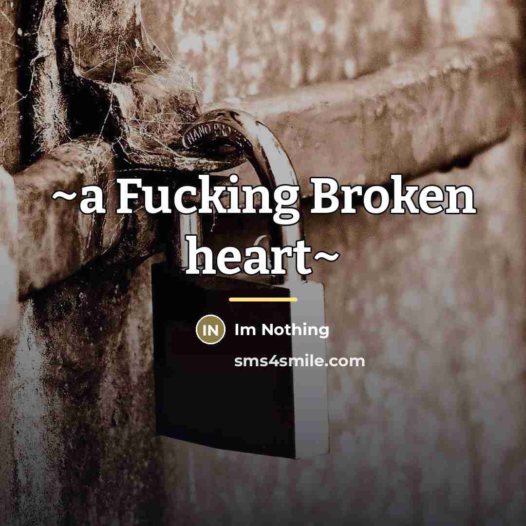“~a Fucking Broken heart~…” quote by Im Nothing