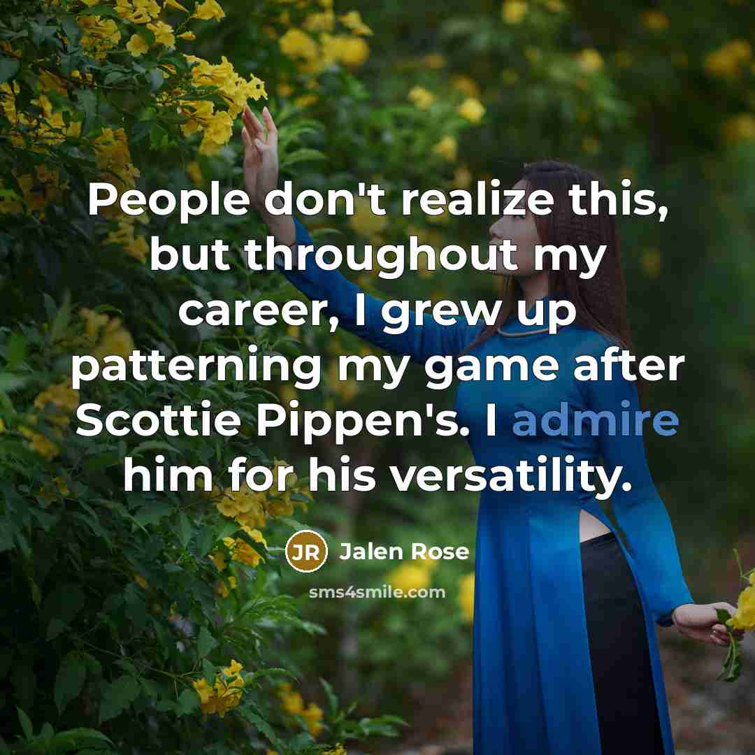 “People don't realize this, but throughout my career, I grew…” quote by Jalen Rose