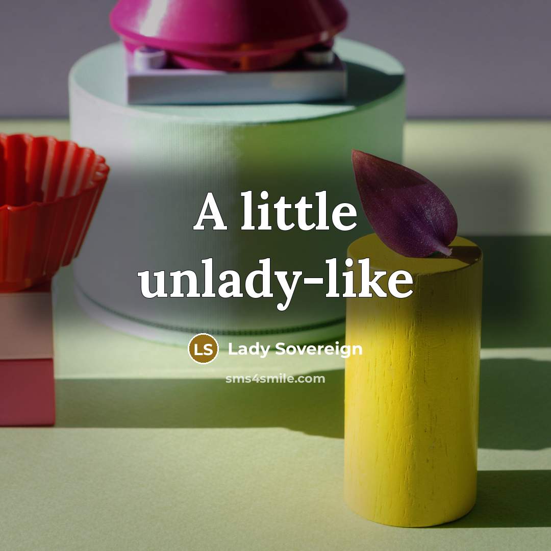 “A little unlady-like…” quote by Lady Sovereign