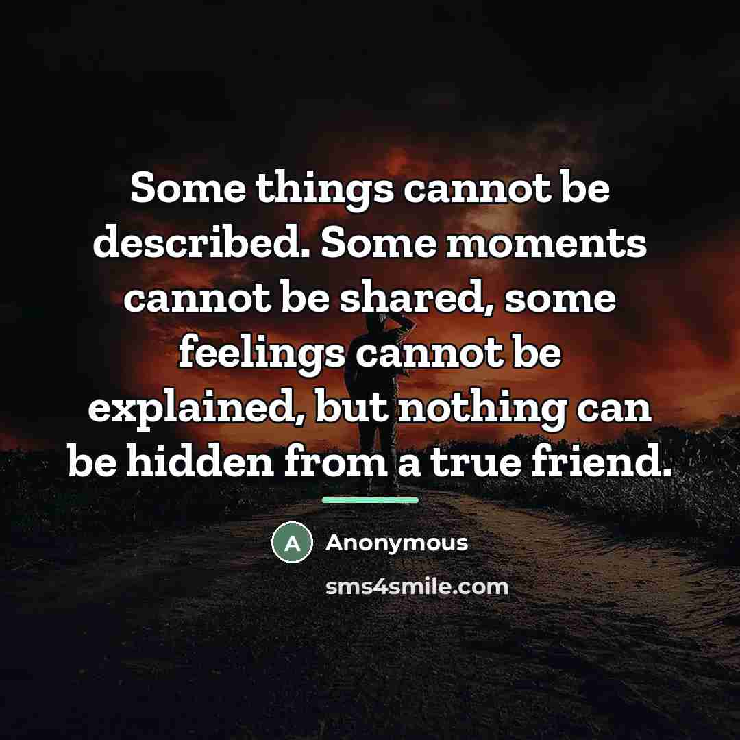“Some things cannot be described. Some moments cannot be shared,…” quote by Anonymous