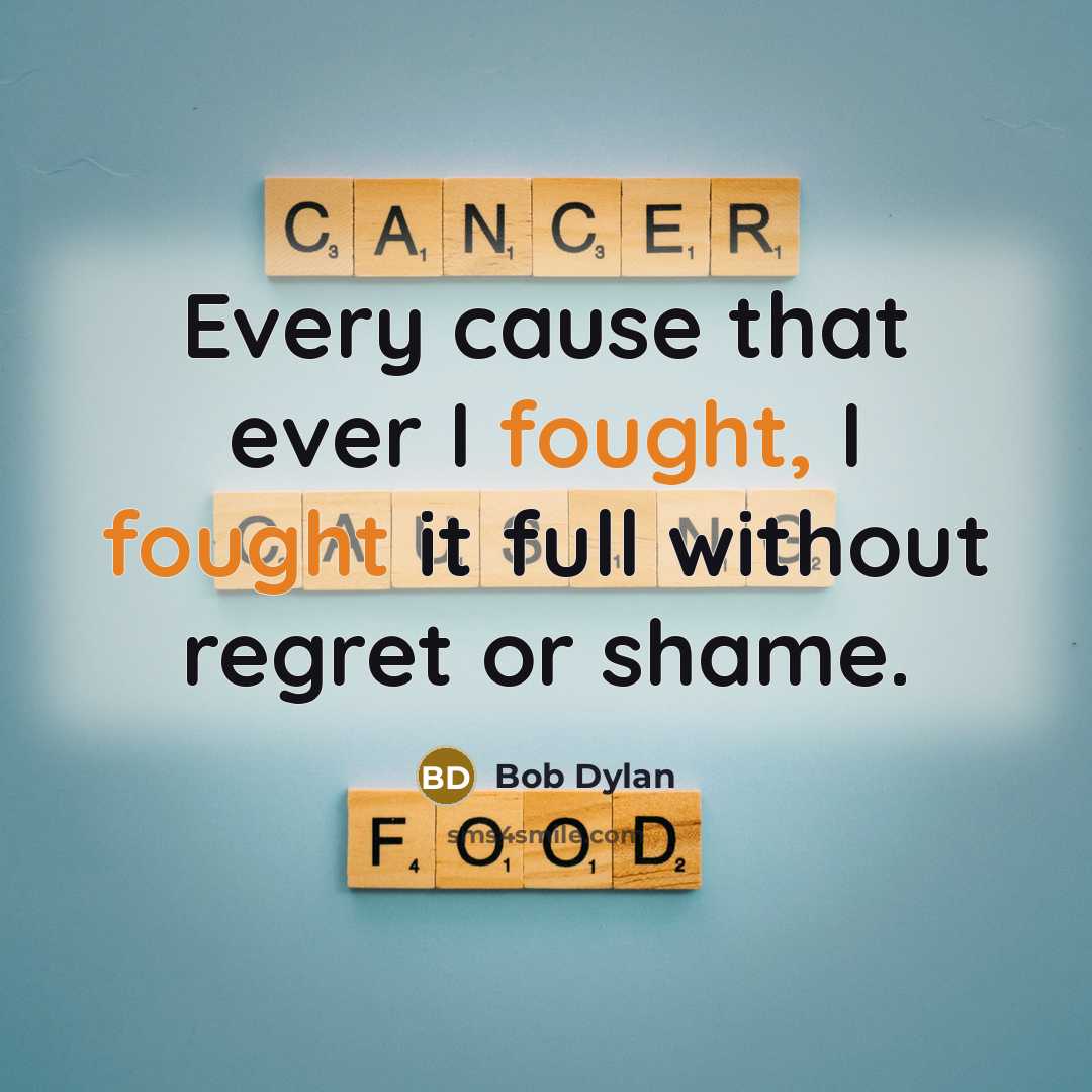 “Every cause that ever I fought, I fought it full…” quote by Bob Dylan