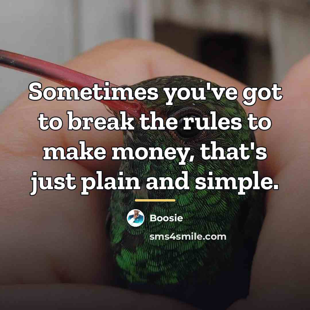 “Sometimes you've got to break the rules to make money,…” quote by Boosie