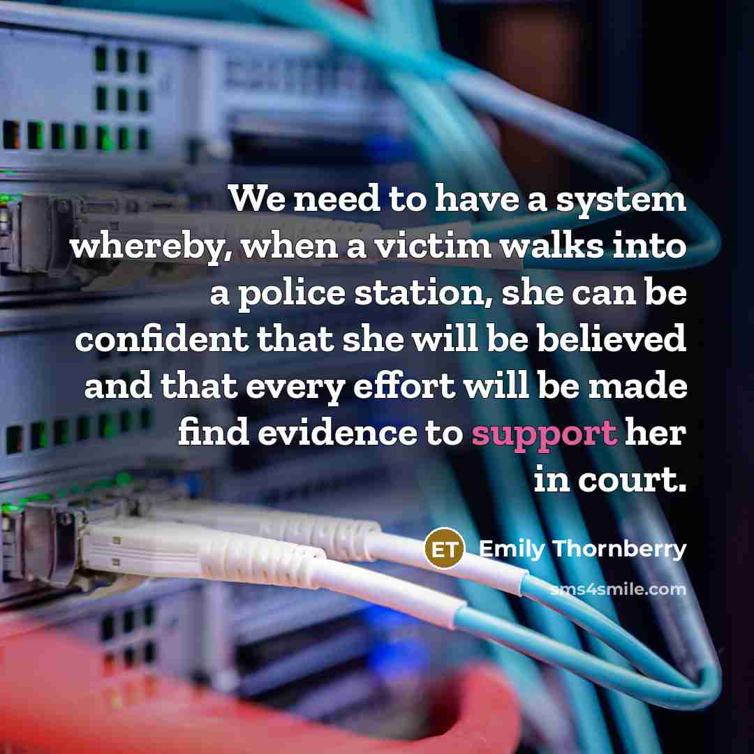 “We need to have a system whereby, when a victim…” quote by Emily Thornberry