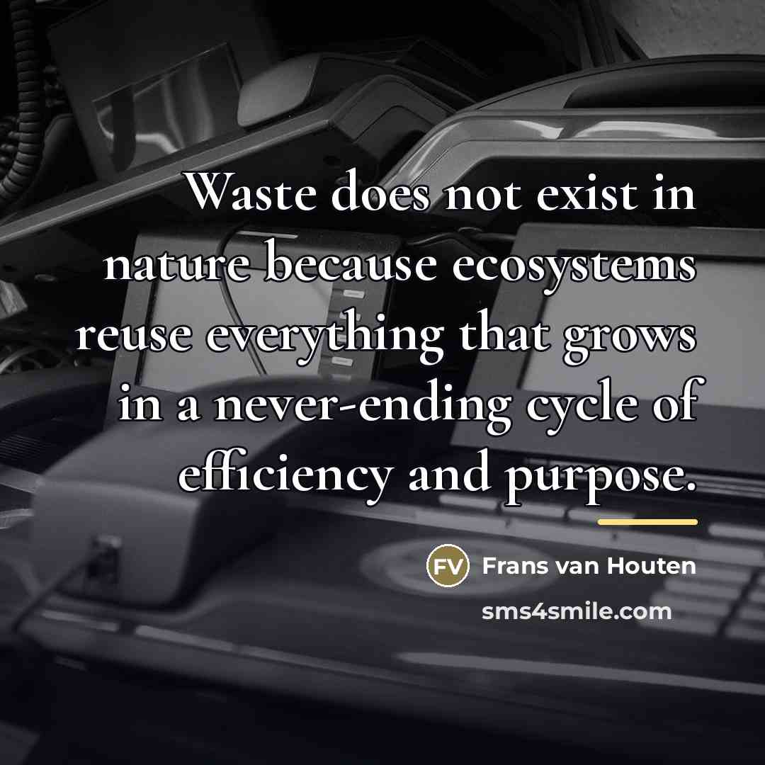 “Waste does not exist in nature because ecosystems reuse everything…” quote by Frans van Houten