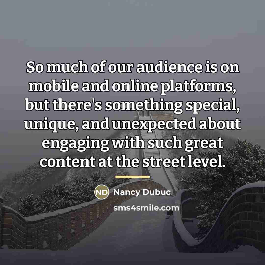 “So much of our audience is on mobile and online…” quote by Nancy Dubuc