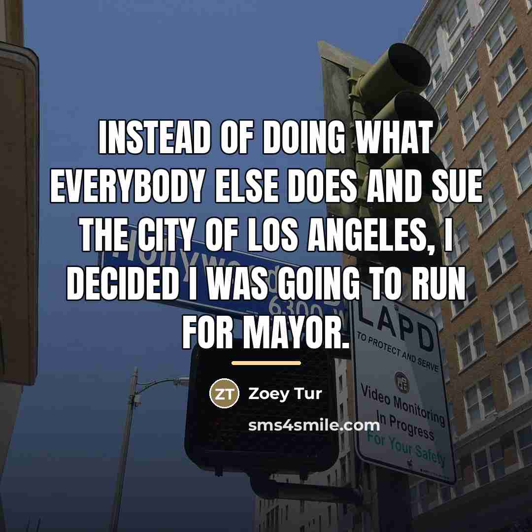 “Instead of doing what everybody else does and sue the…” quote by Zoey Tur