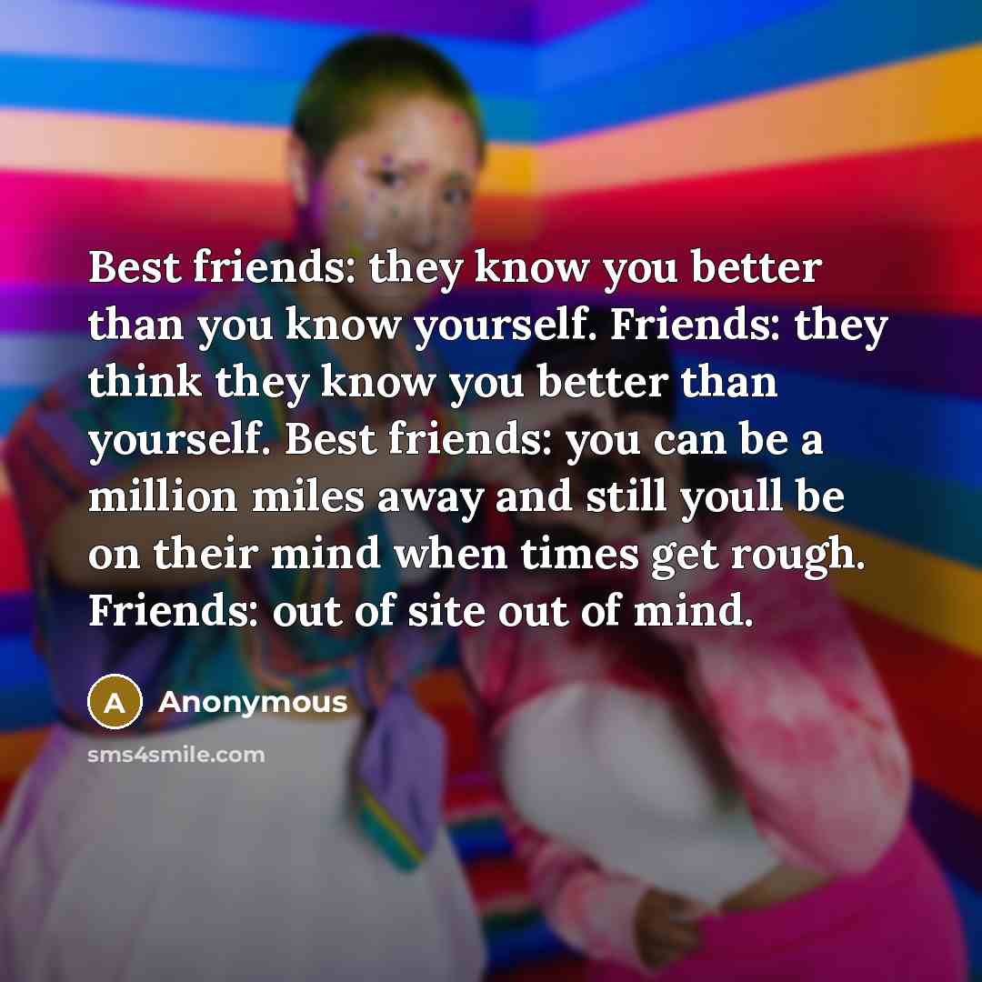 “Best friends: they know you better than you know yourself.…” quote by Anonymous