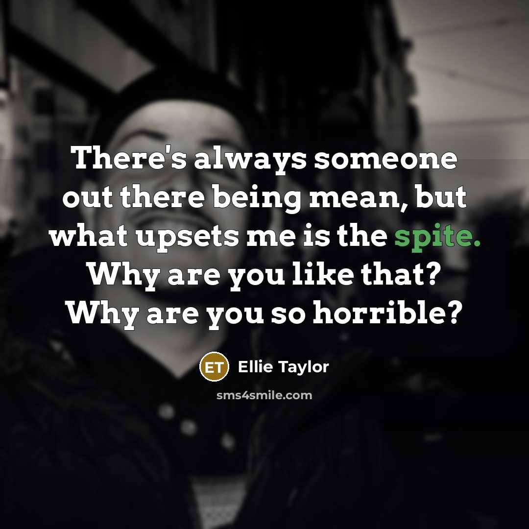 “There's always someone out there being mean, but what upsets…” quote by Ellie Taylor