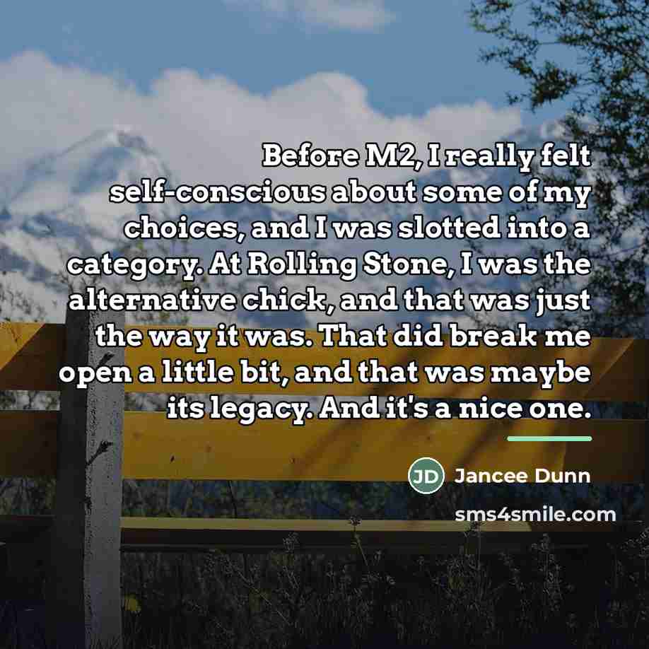 “Before M2, I really felt self-conscious about some of my…” quote by Jancee Dunn