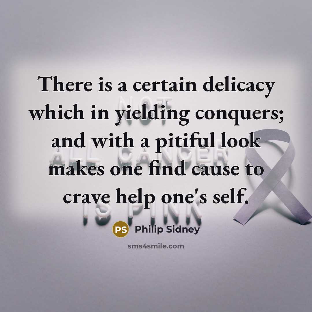 “There is a certain delicacy which in yielding conquers; and…” quote by Philip Sidney