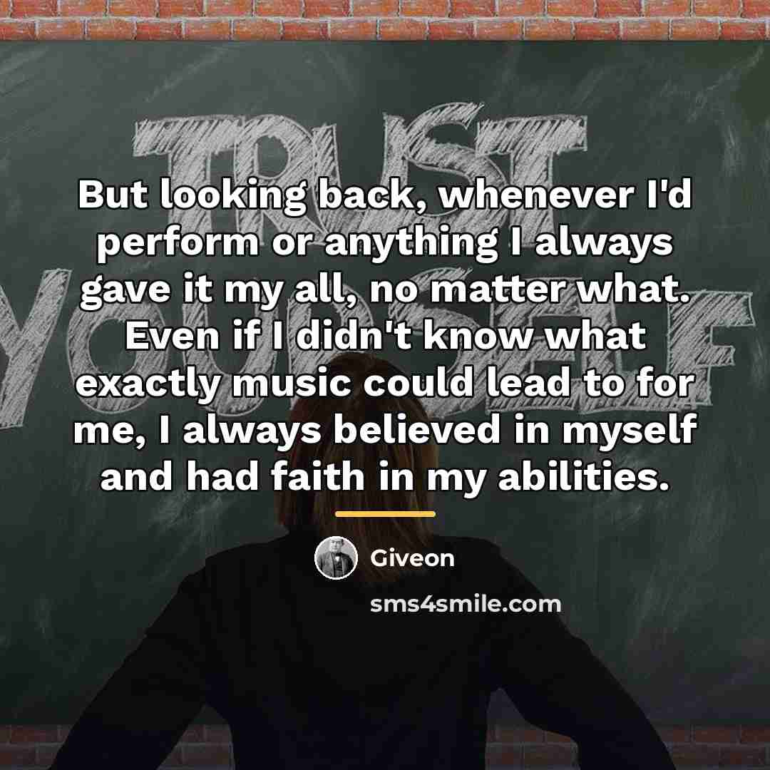 “But looking back, whenever I'd perform or anything I always…” quote by Giveon