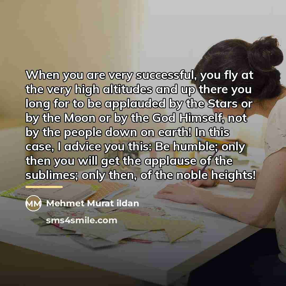 “When you are very successful, you fly at the very…” quote by Mehmet Murat Ildan