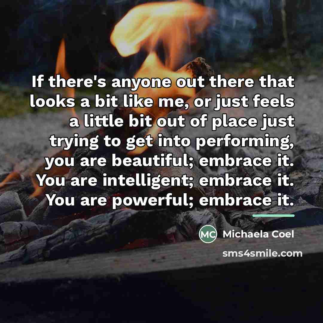“If there's anyone out there that looks a bit like…” quote by Michaela Coel