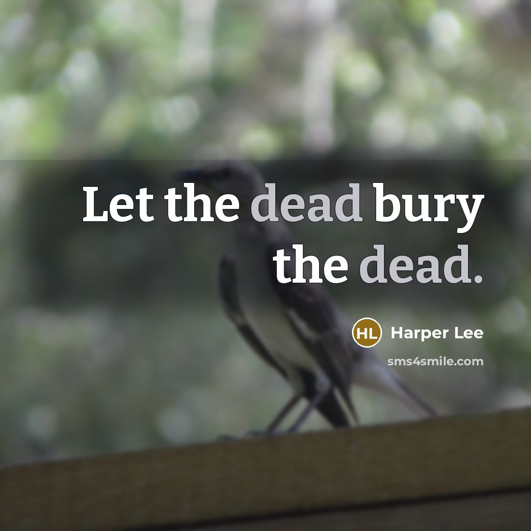 “Let the dead bury the dead.” quote by Harper Lee