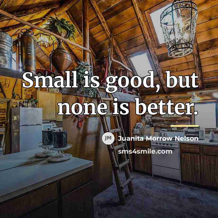 “Small is good, but none is better.…” quote by Juanita Morrow Nelson