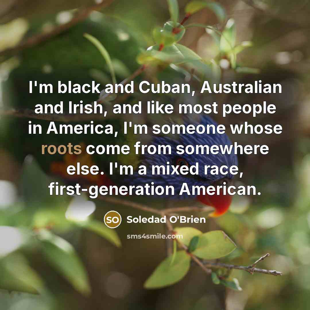 “I'm black and Cuban, Australian and Irish, and like most…” quote by Soledad O'Brien
