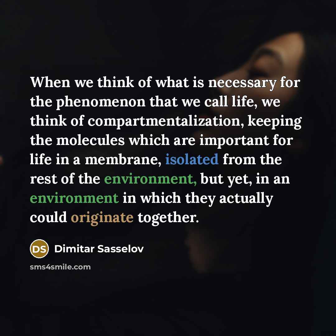 “When we think of what is necessary for the phenomenon…” quote by Dimitar Sasselov
