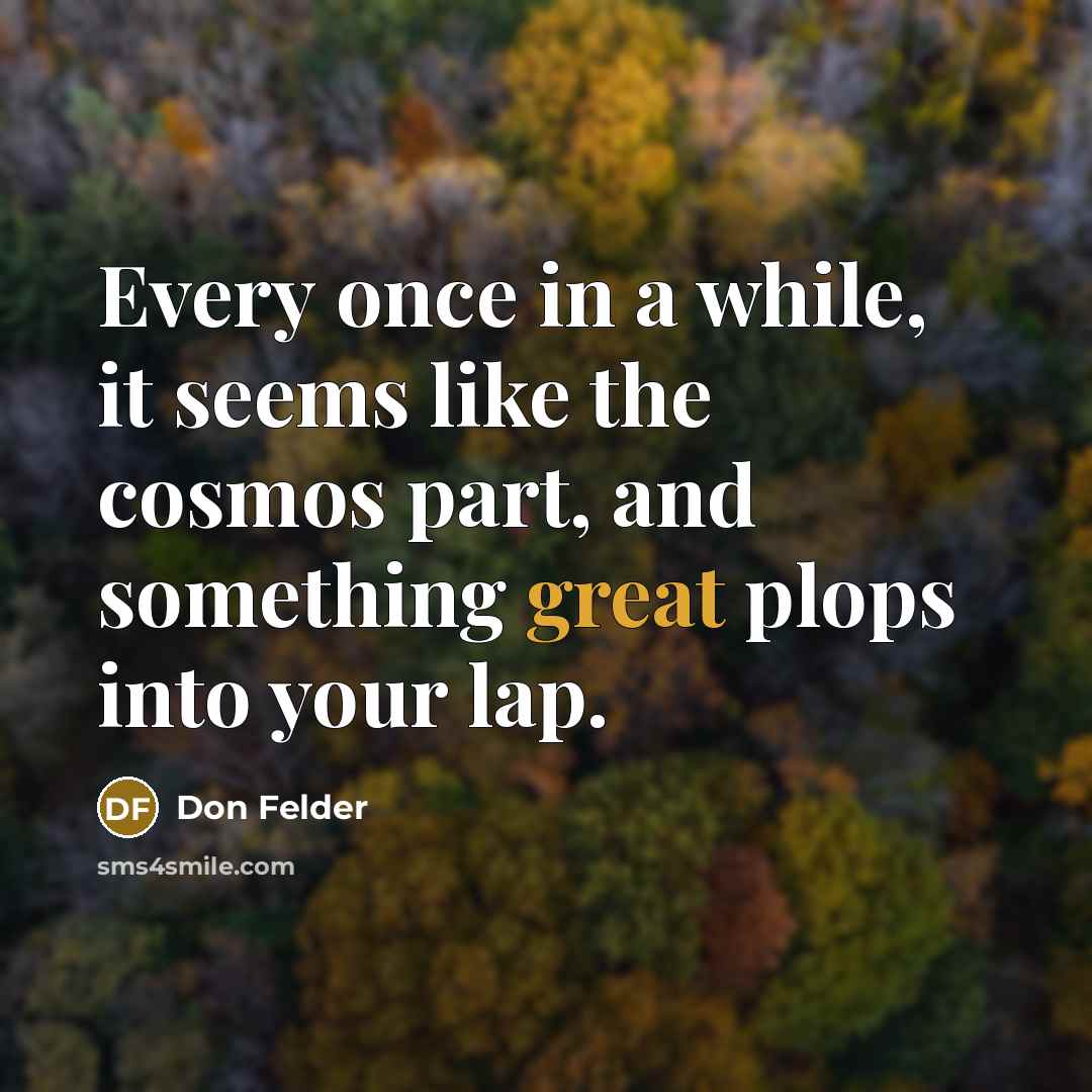 “Every once in a while, it seems like the cosmos…” quote by Don Felder