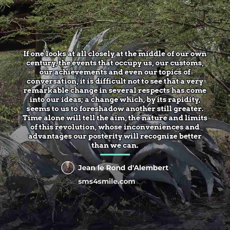 “If one looks at all closely at the middle of…” quote by Jean le Rond d'Alembert