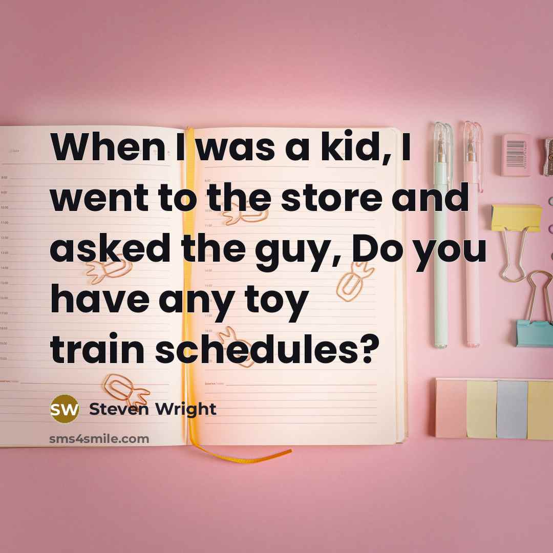 “When I was a kid, I went to the store…” quote by Steven Wright