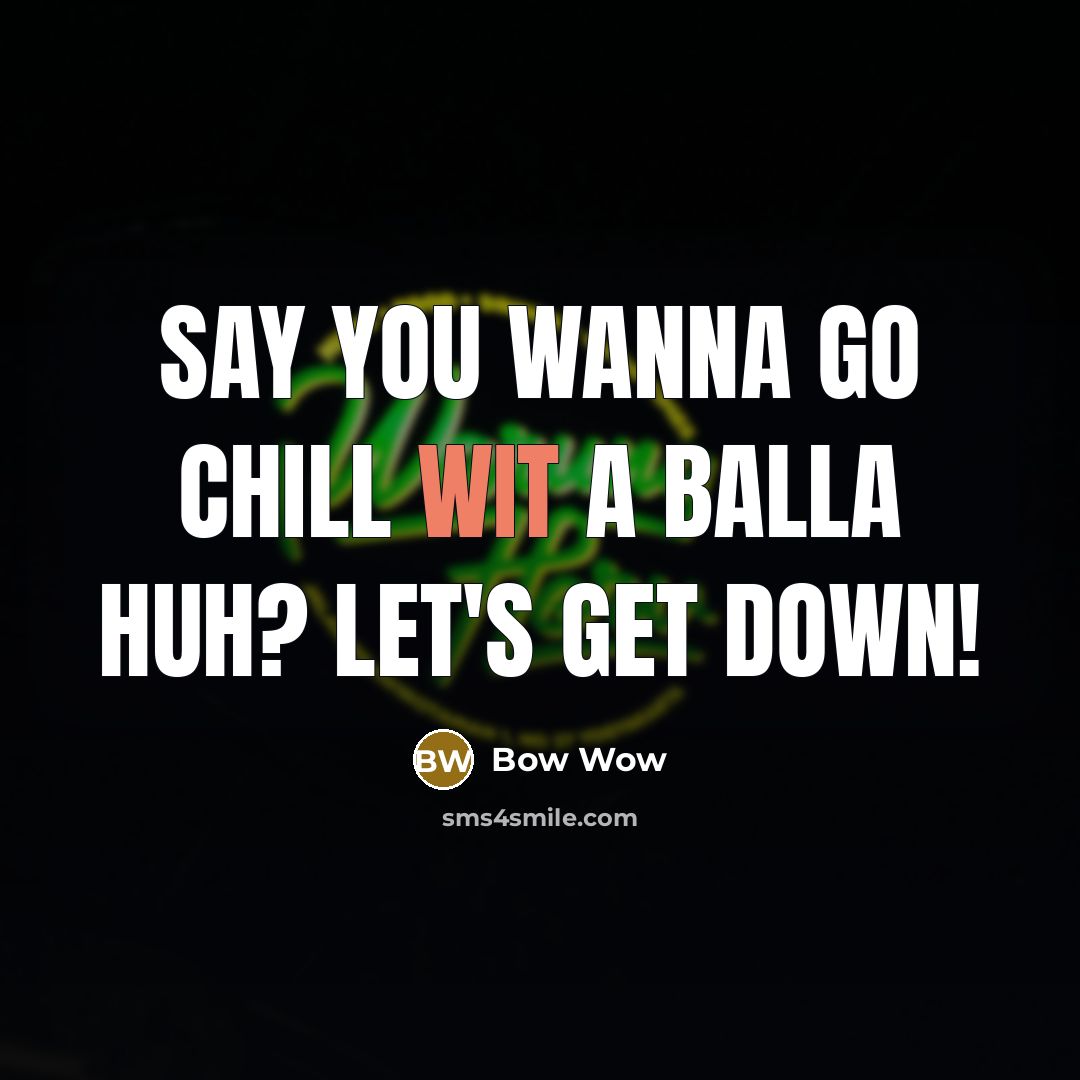 “Say you wanna go chill wit a balla huh? Let's…” quote by Bow Wow