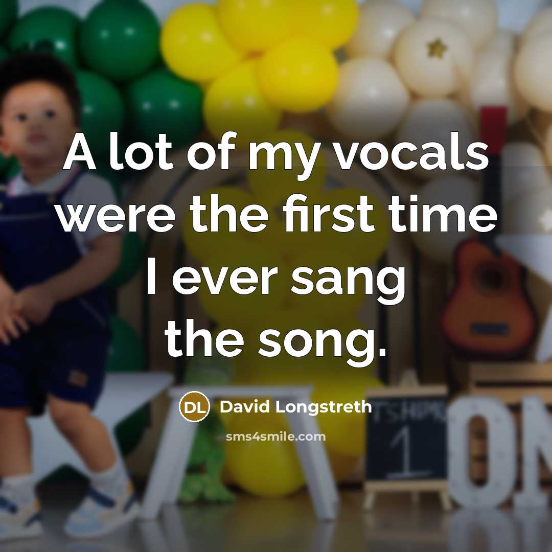“A lot of my vocals were the first time I…” quote by David Longstreth
